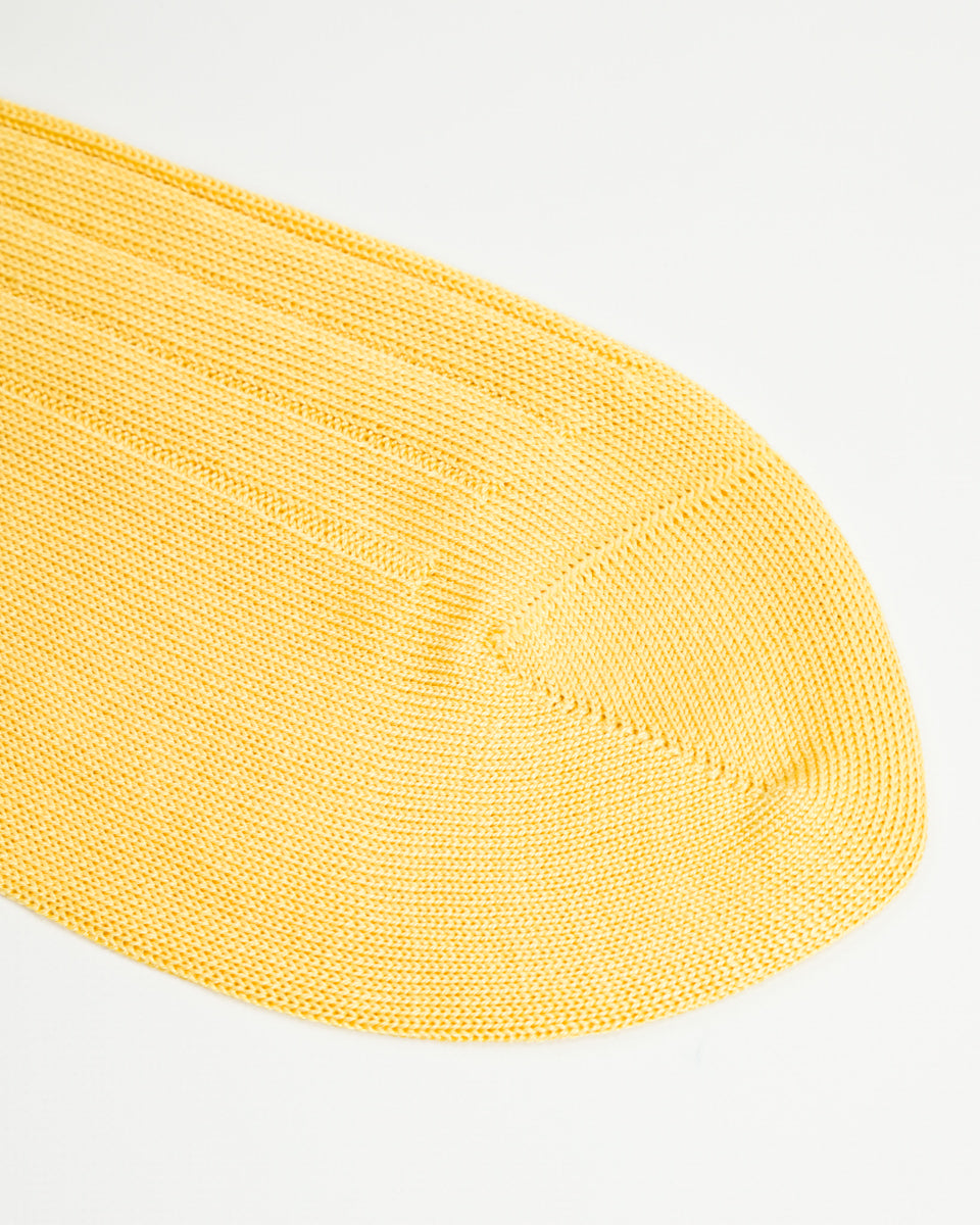 Olde H & Daughter Silk Rib Socks - Citron - Standard & Strange