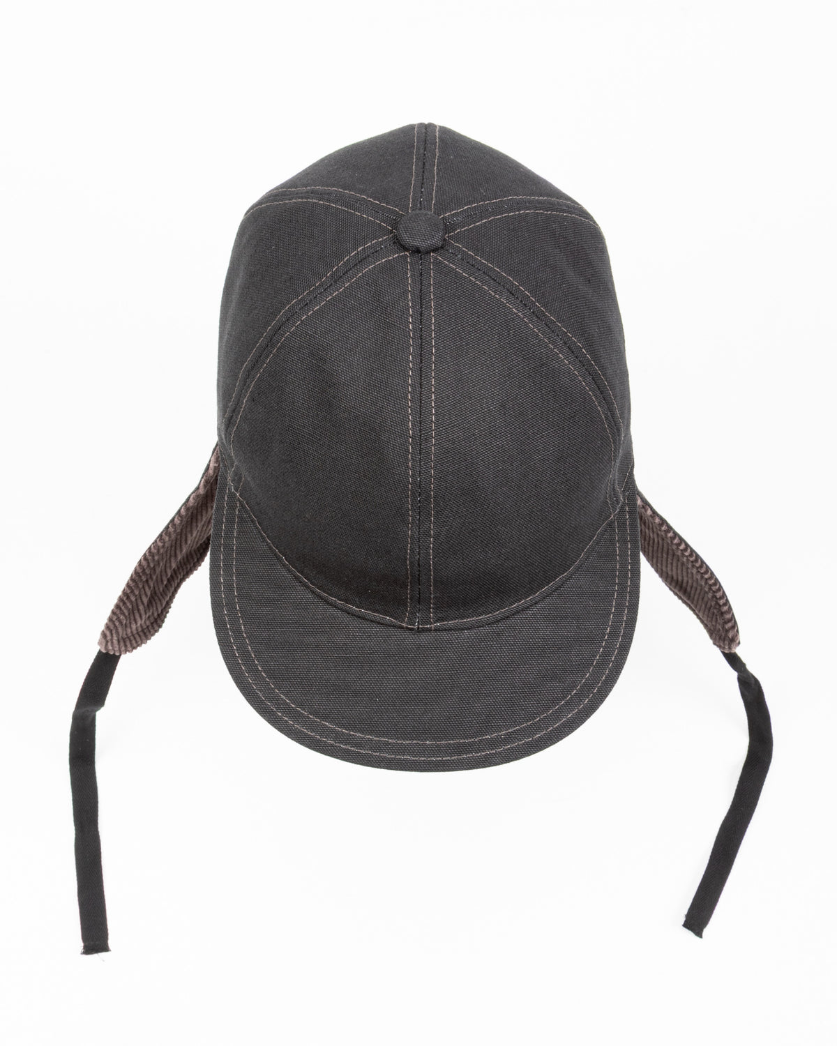 The Real McCoy's Buco Cotton Canvas Windproof Riding Cap - Black - Standard & Strange