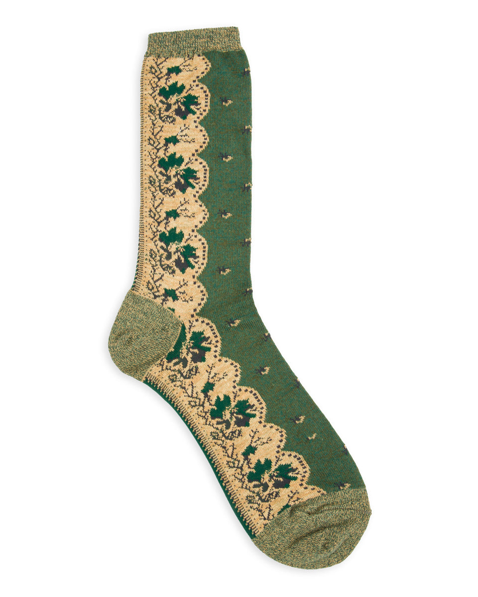 Kapital 144 Yarns Rockwell Bandanna Socks - Green - Standard & Strange