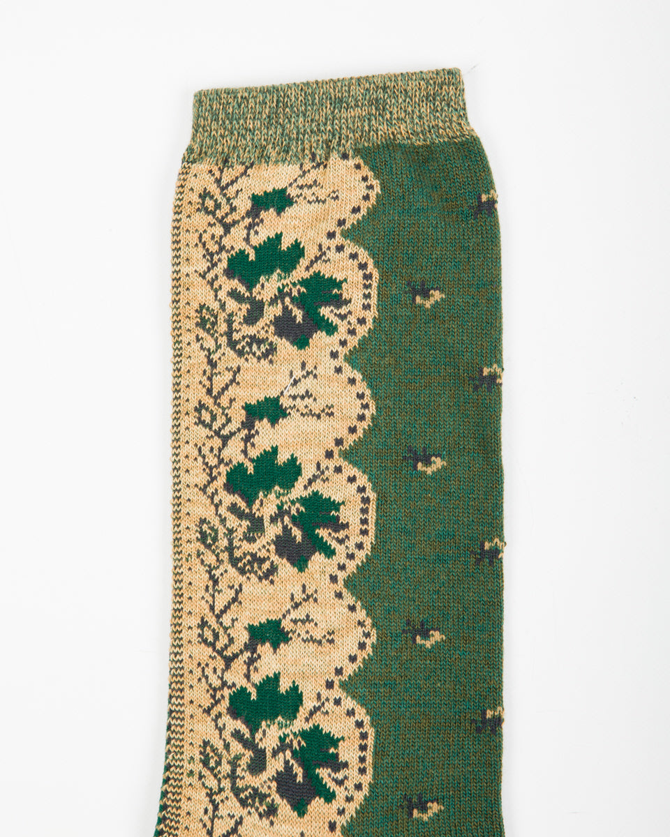 Kapital 144 Yarns Rockwell Bandanna Socks - Green - Standard & Strange