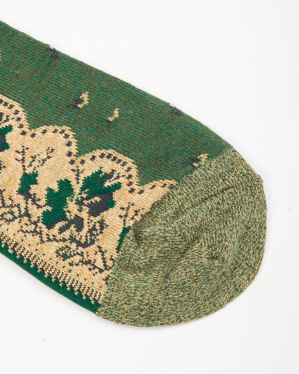 Kapital 144 Yarns Rockwell Bandanna Socks - Green - Standard & Strange