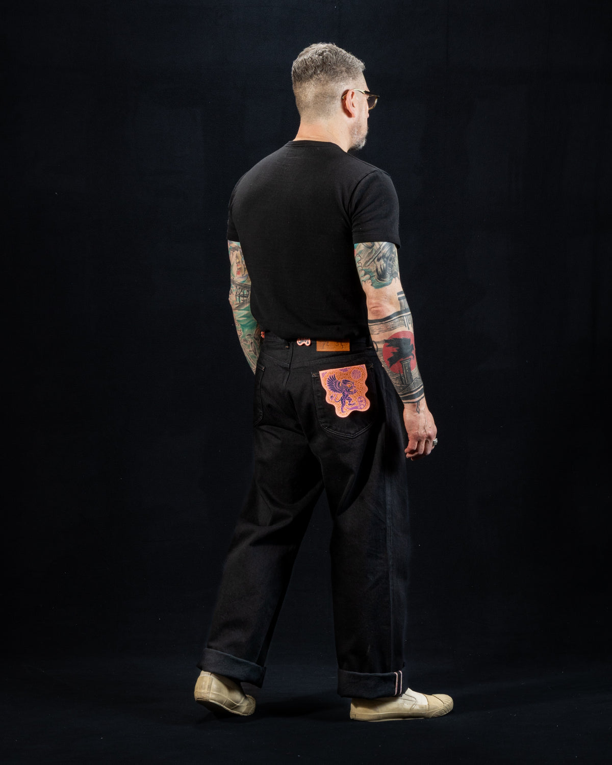 Indigofera Duke Wide Fit - 14.5 oz Soaked Gunpowder Denim - Standard & Strange