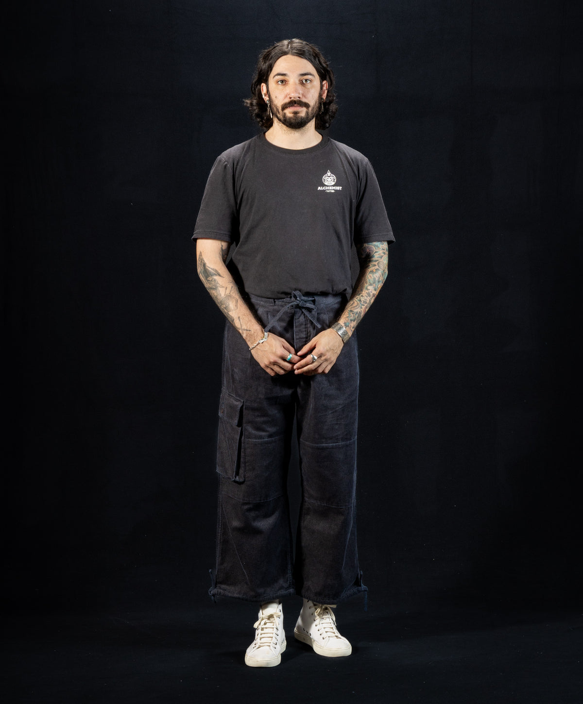 Black Sign Ripple Cord Filed Trousers - Deep Sea Navy - Standard & Strange