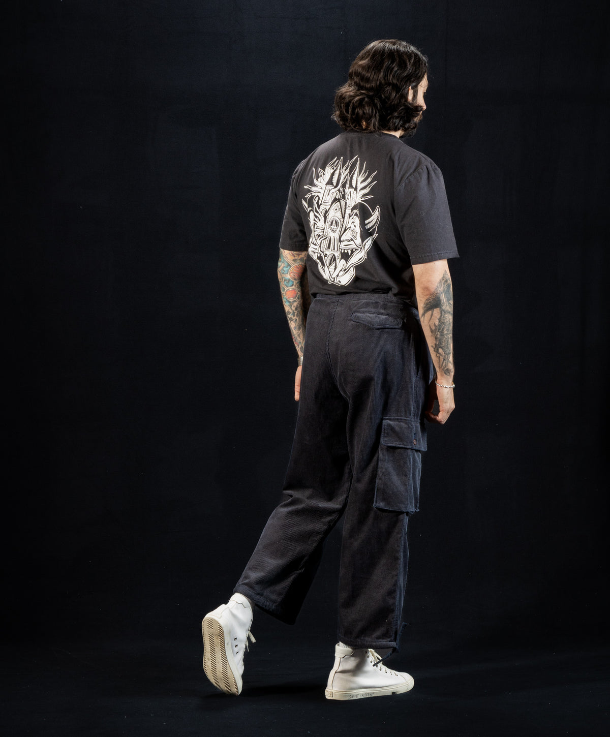 Black Sign Ripple Cord Filed Trousers - Deep Sea Navy - Standard & Strange