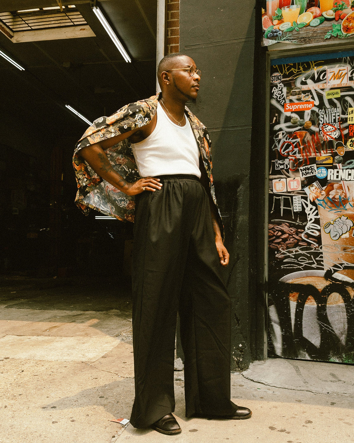 Black Sign Kyle Laurence Wide Pants - Midnight Black - Standard & Strange