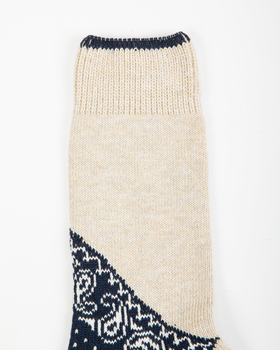 Kapital 96 Yarns Heel Paisley Bandana Socks - Navy - Standard & Strange