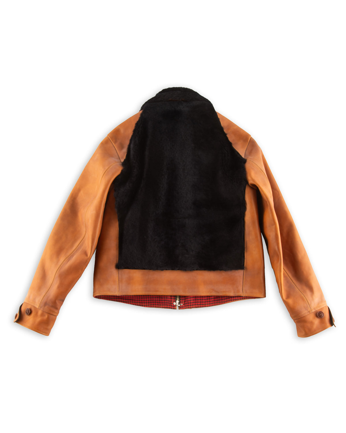 Attractions Limited Guidi Calfskin Grizzly Jacket - Brown x Navy - Standard & Strange