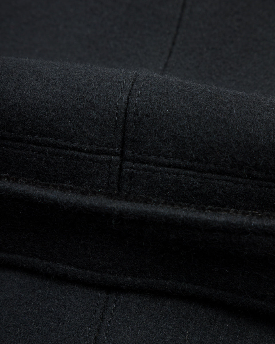 Black Sign 1930s Wool Melton Duce Coat - Midnight Black - Standard & Strange