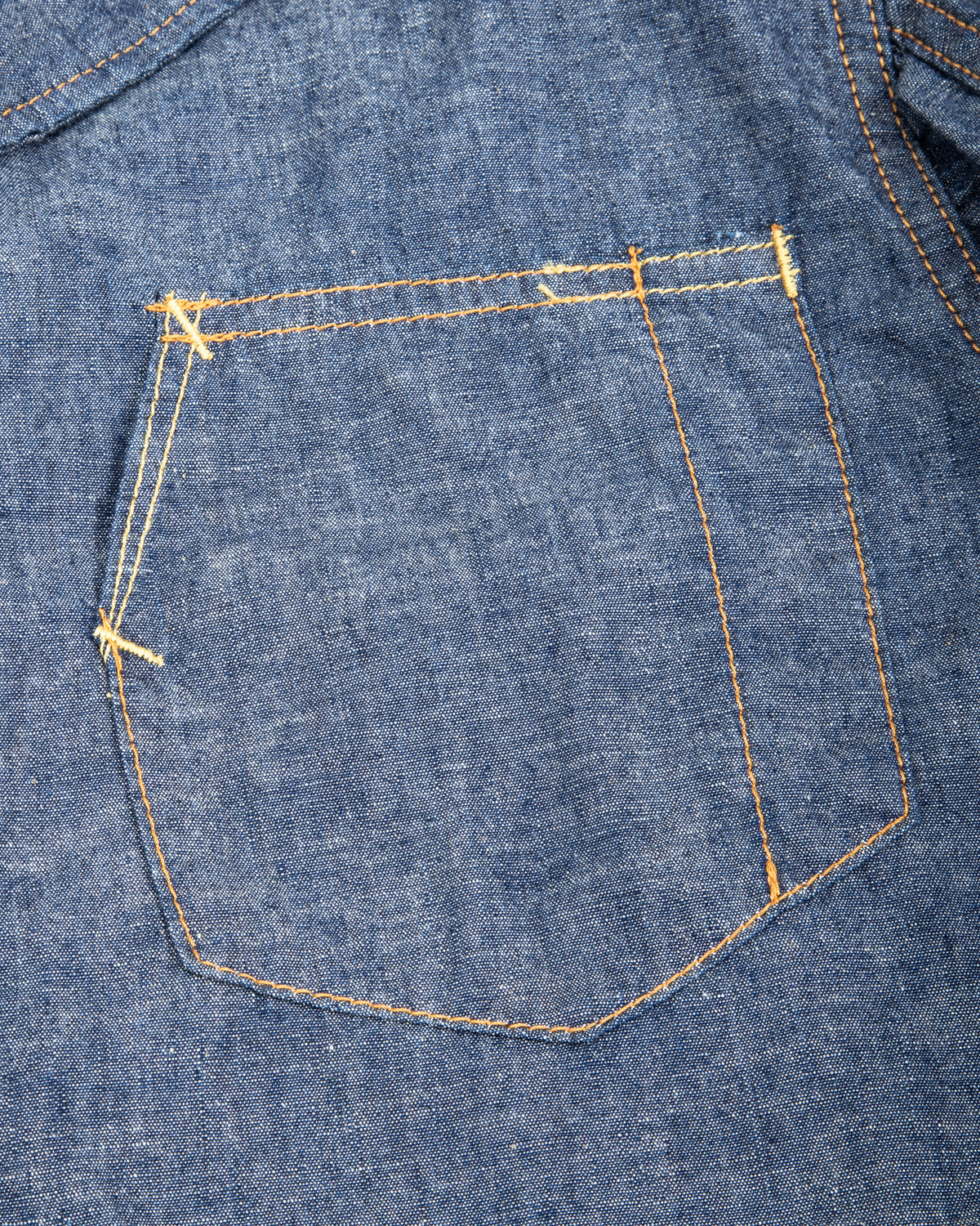 Black Sign 1940s 5.5oz Selvage US Army Field Jacket - Indigo Chambray - Standard & Strange