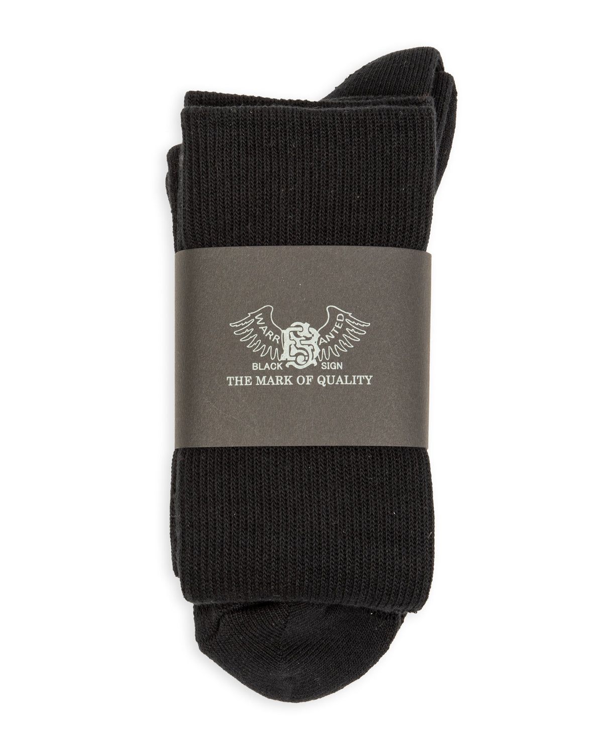 Black Sign BS Fit Boot Socks - Midnight Black - Standard & Strange