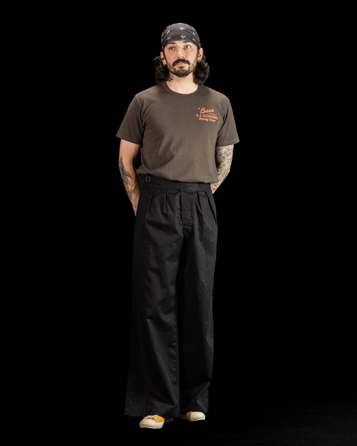 Black Sign CL Twill Wide Gurkha Pants - Stealth Black - Standard & Strange