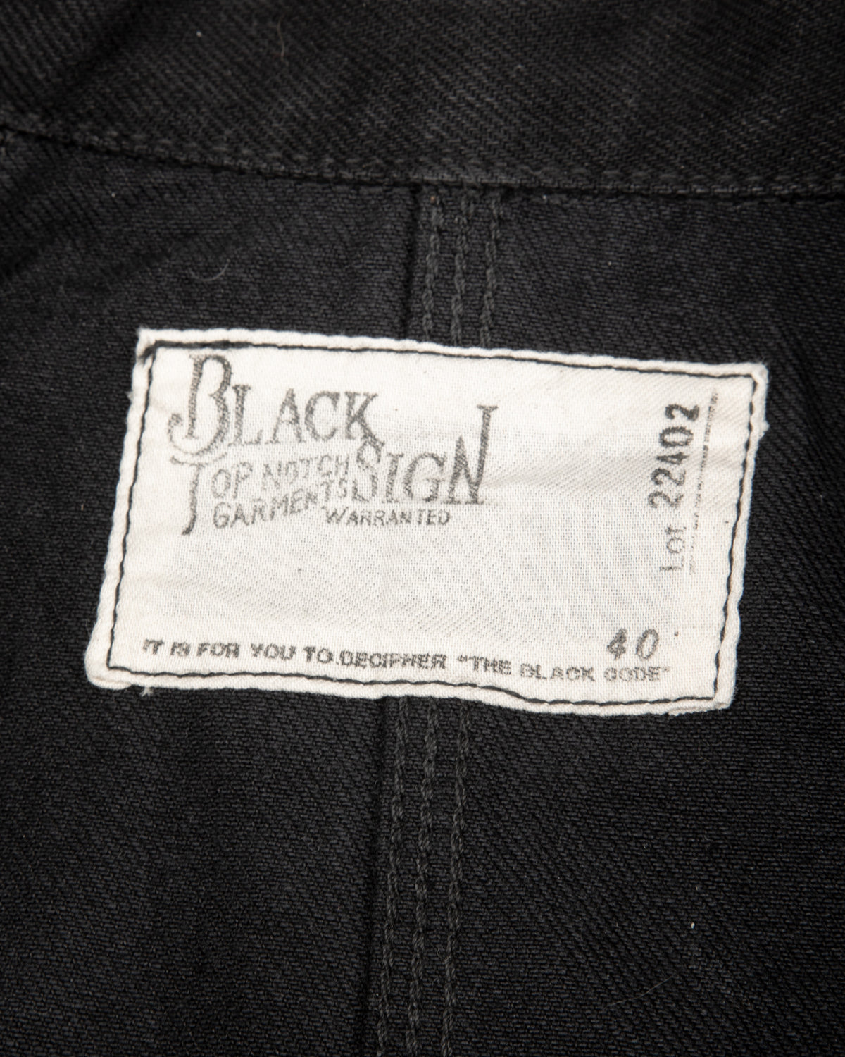 Black Sign Denim Delta Jacket - 15 oz Black Denim - Standard & Strange