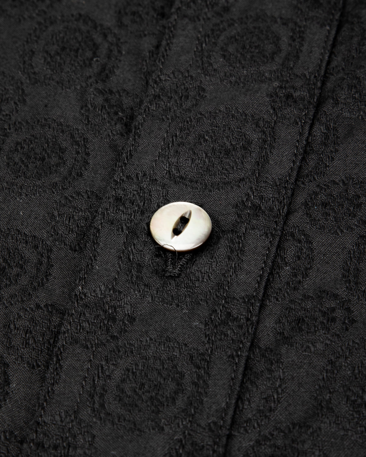 Black Sign Fine Pattern Jacquard Open Pocket Work Shirt - Midnight Black - Standard & Strange
