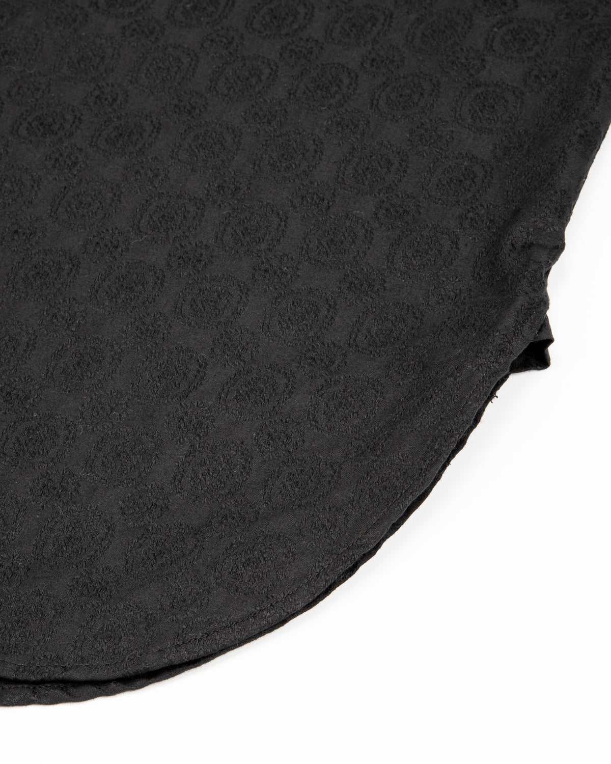 Black Sign Fine Pattern Jacquard Open Pocket Work Shirt - Midnight Black - Standard & Strange