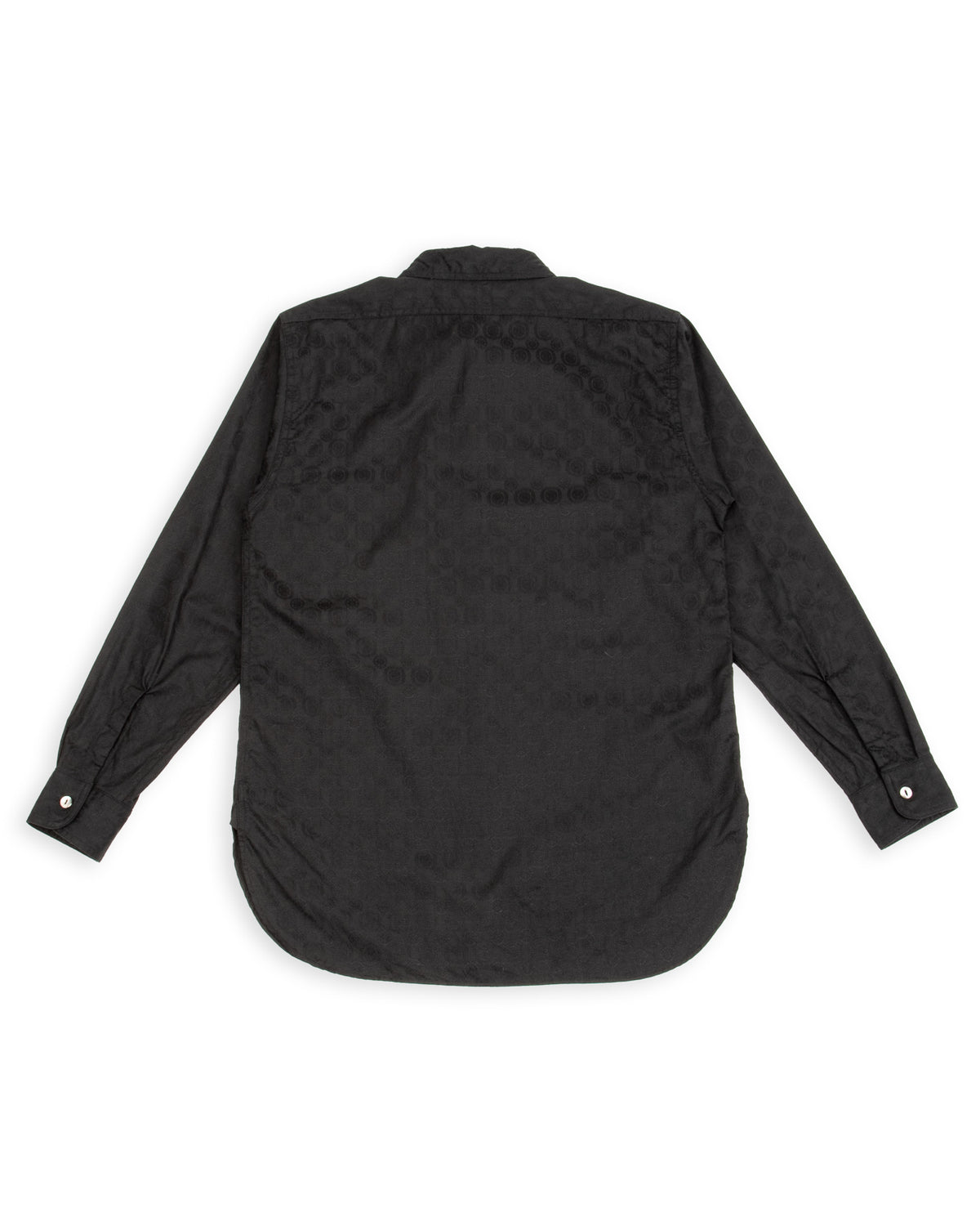 Black Sign Fine Pattern Jacquard Open Pocket Work Shirt - Midnight Black - Standard & Strange