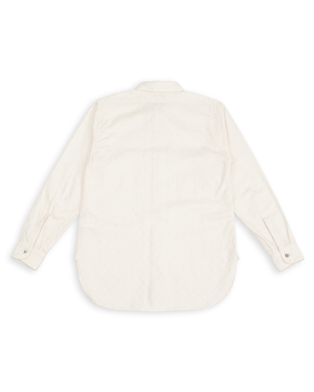 Black Sign Fine Pattern Jacquard Open Pocket Work Shirt - Salt White - Standard & Strange