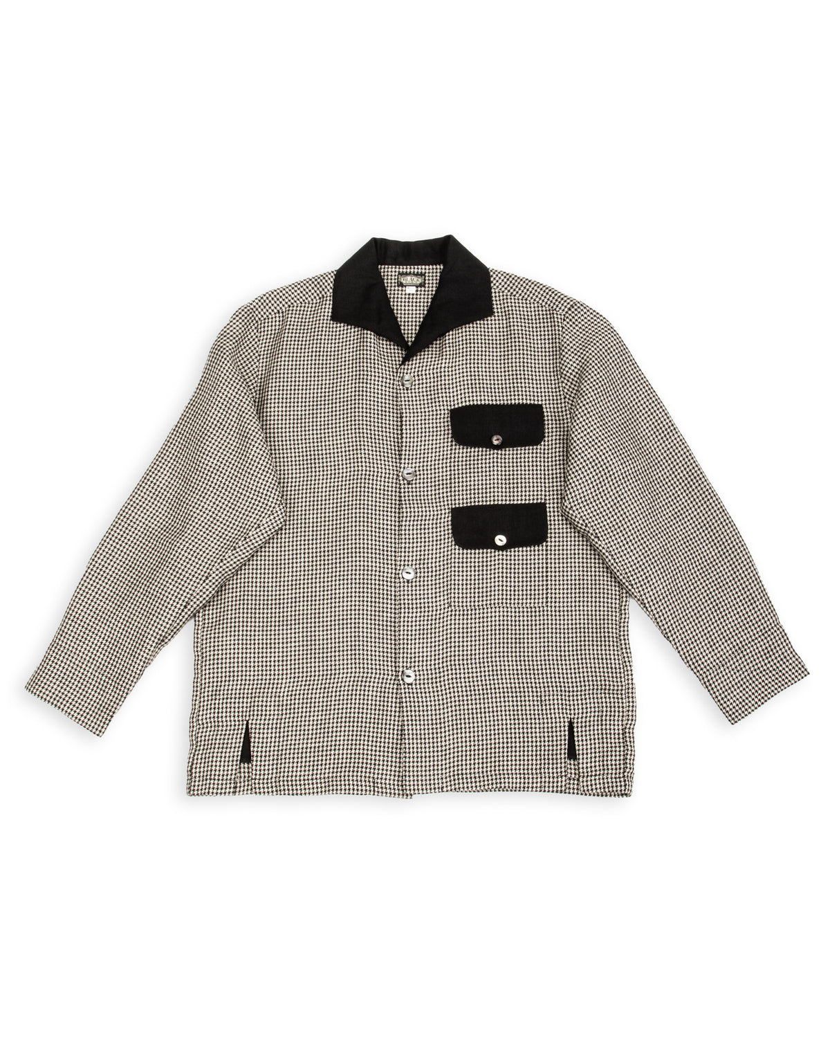 Black Sign Italian Collar 2 Tone "GIGORO" Jacket - Houndstooth - Standard & Strange