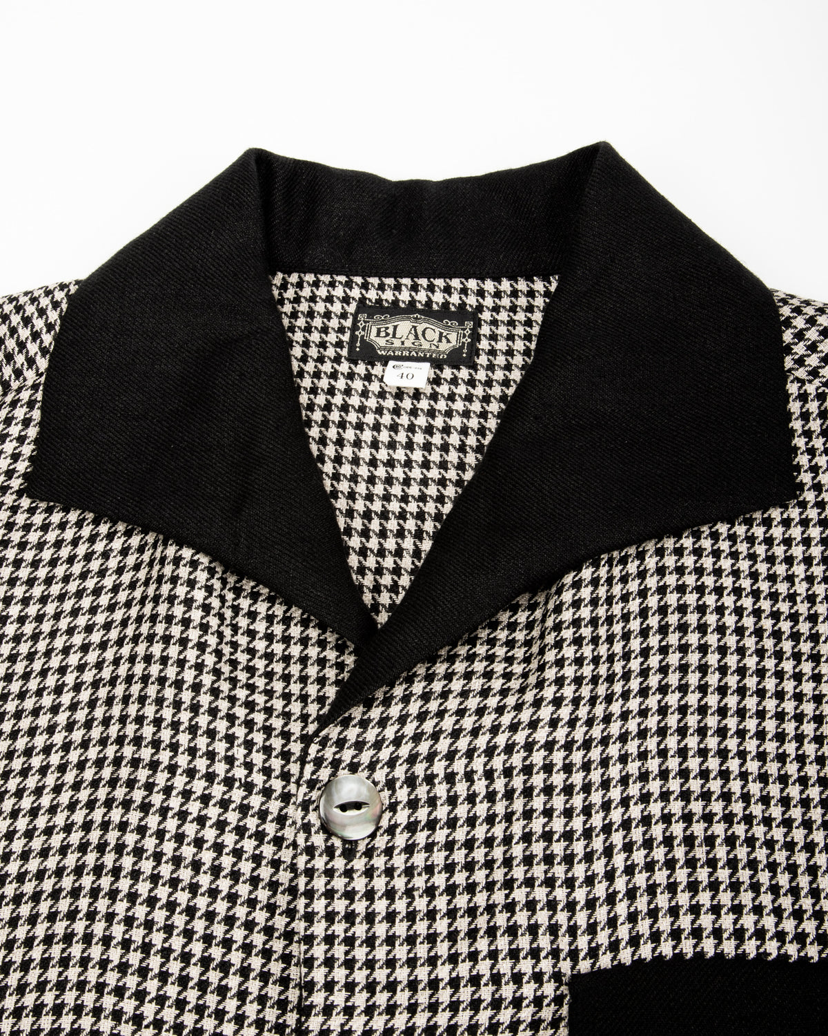 Black Sign Italian Collar 2 Tone "GIGORO" Jacket - Houndstooth - Standard & Strange