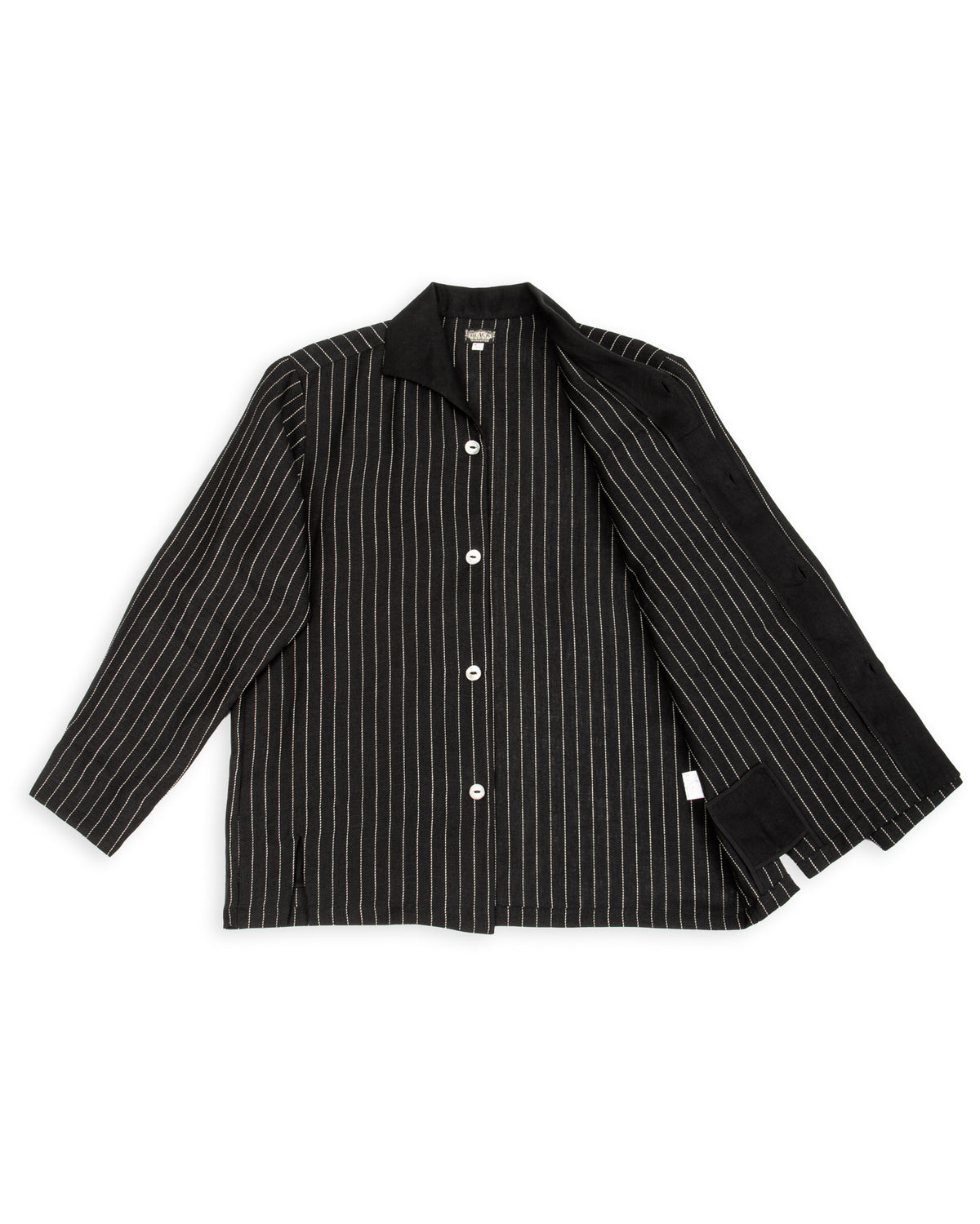 Black Sign Italian Collar 2 Tone "GIGORO" Jacket - Rain Stripe - Standard & Strange