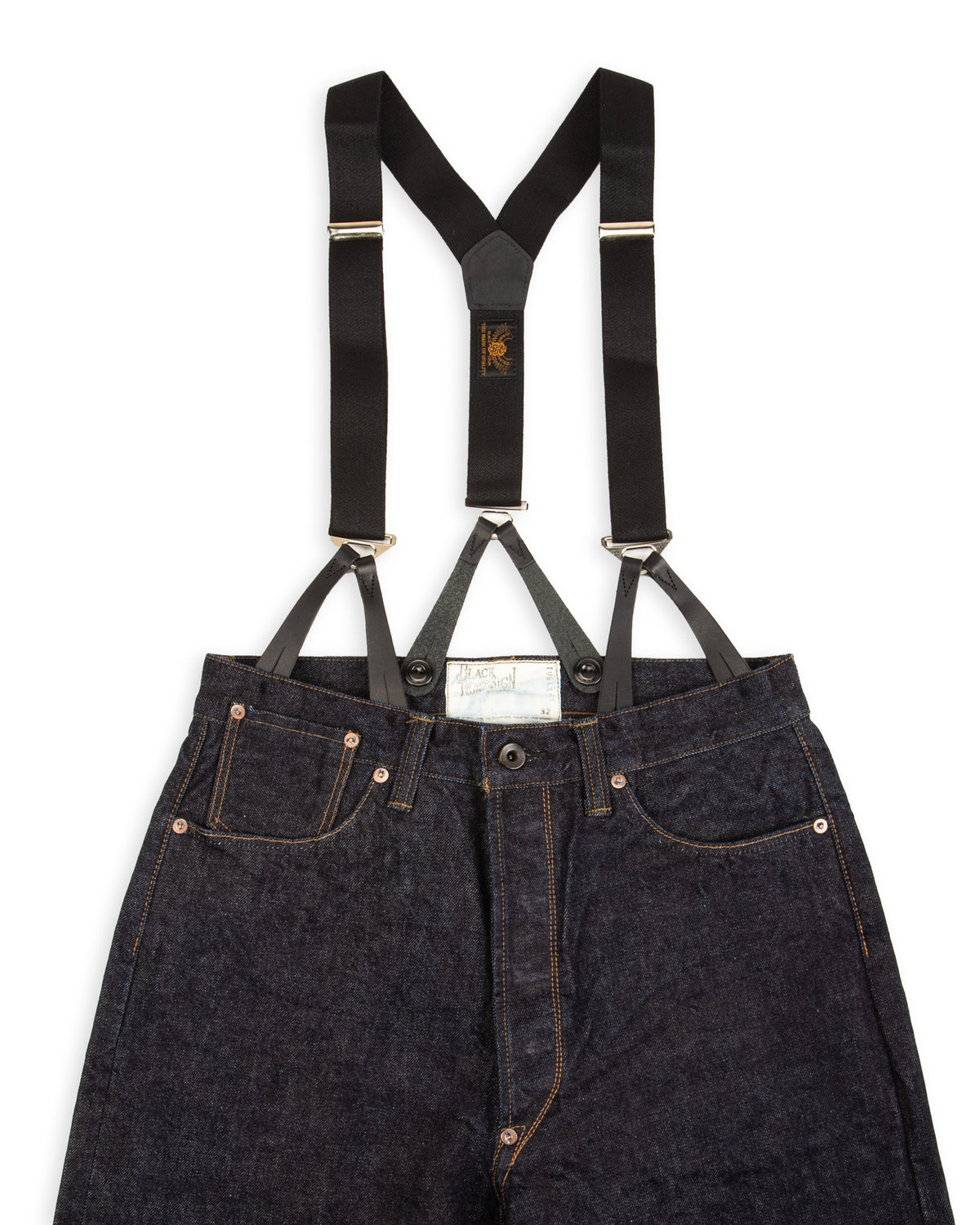 Black Sign Military Suspender - Surprise Black - Standard & Strange