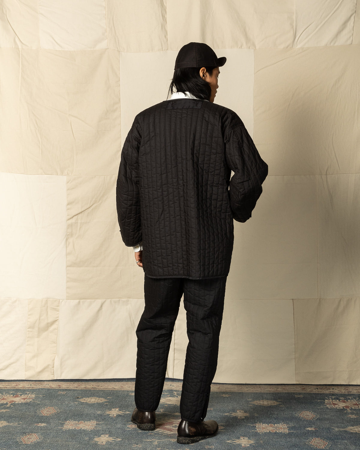 Black Sign Oiled Quilting Liner Jacket - Oiled Black - Standard & Strange