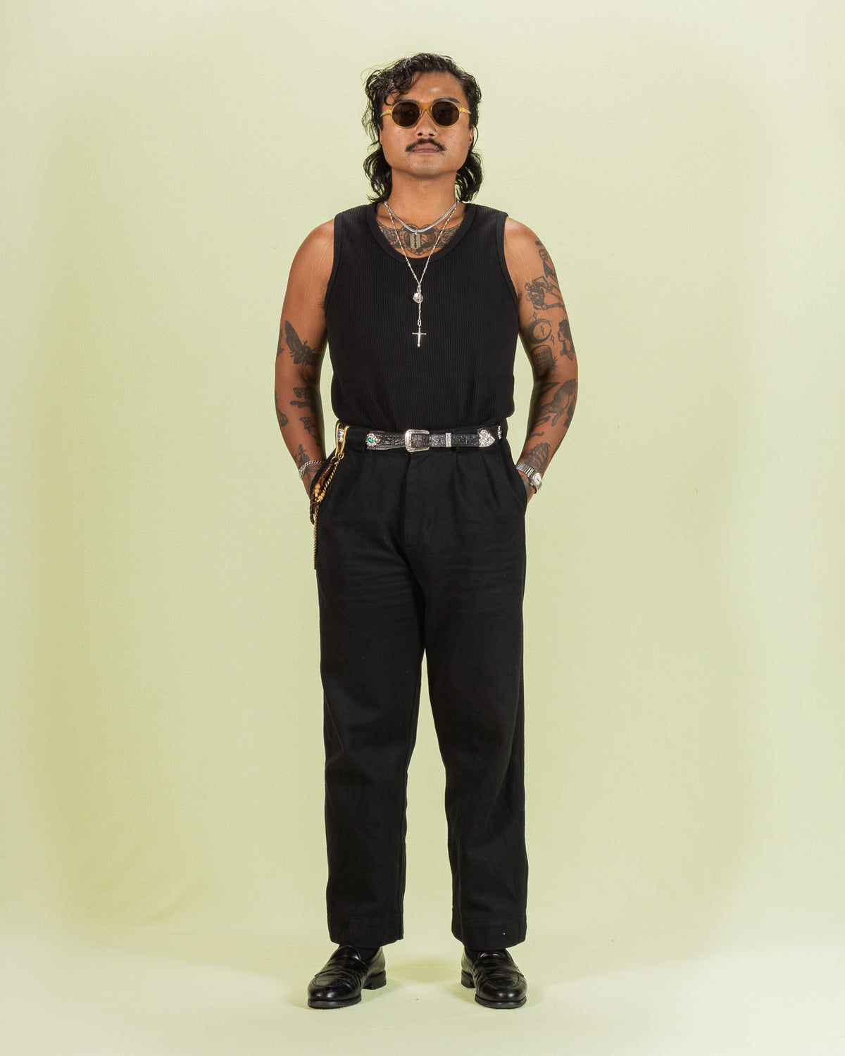 Black Sign Railroad Knit No Sleeve Amish Underwear - Midnight Black - Standard & Strange