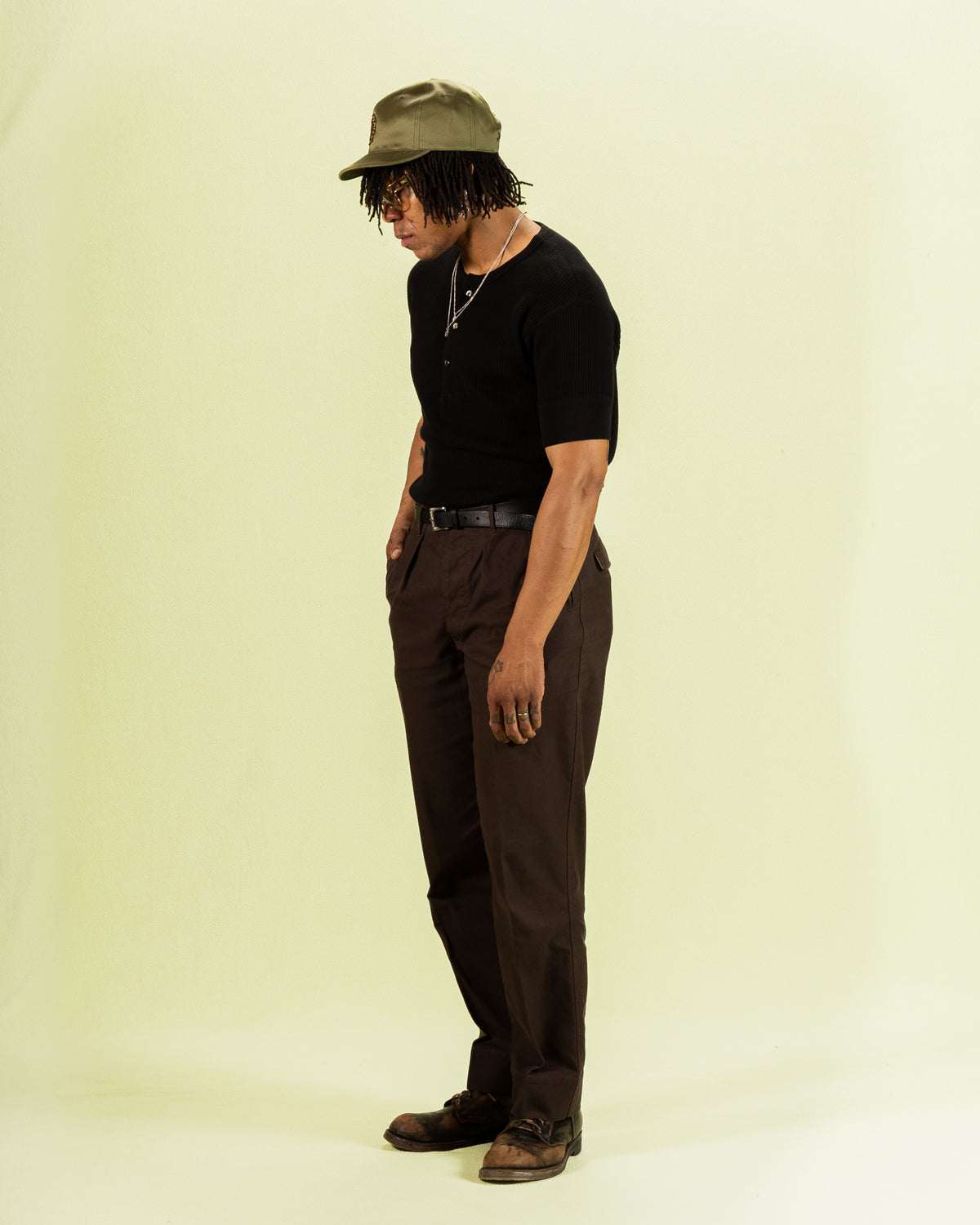 Black Sign Railroad Knit S/S Amish Underwear - Midnight Black - Standard & Strange