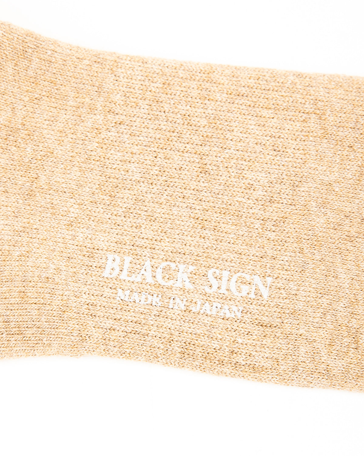 Black Sign Wide Border BS Fit Boot Socks - Midnight Black x Mud Beige - Standard & Strange