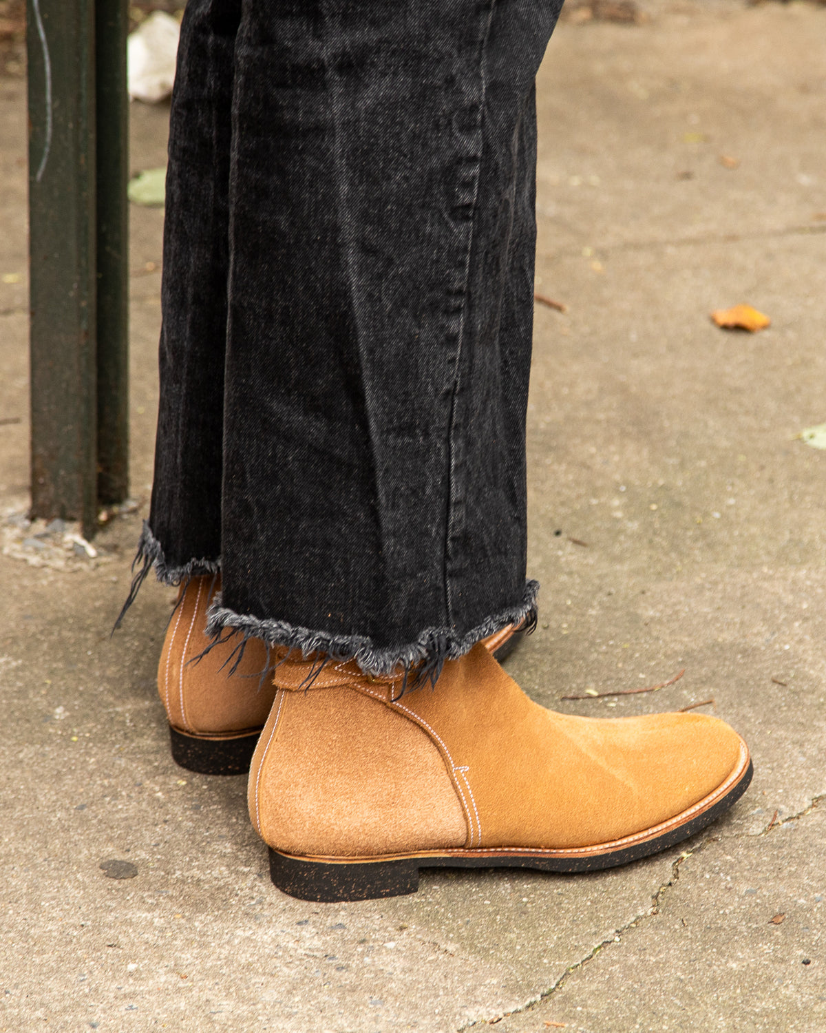 Clinch Boots Jodhpur Boot - Natural Gustave Roughout Cowhide - CN Wide Last - Standard & Strange