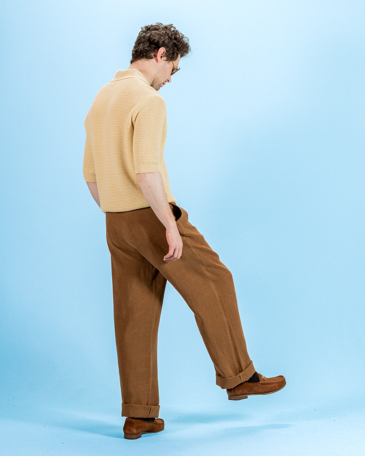 De Bonne Facture Grandad Trousers - Cinnamon Wool - Standard & Strange