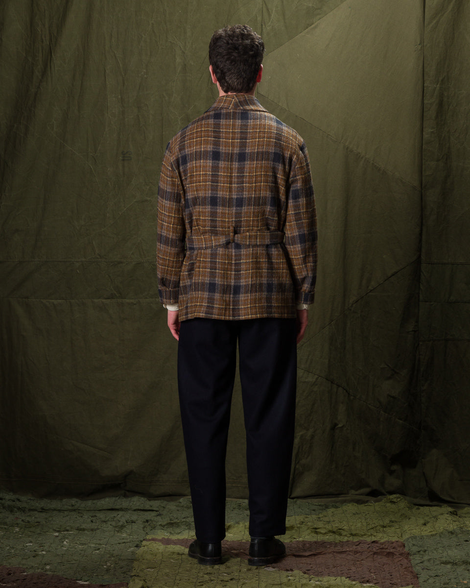 De Bonne Facture Cardigan Jacket - Chestnut Check Crepe - Standard & Strange
