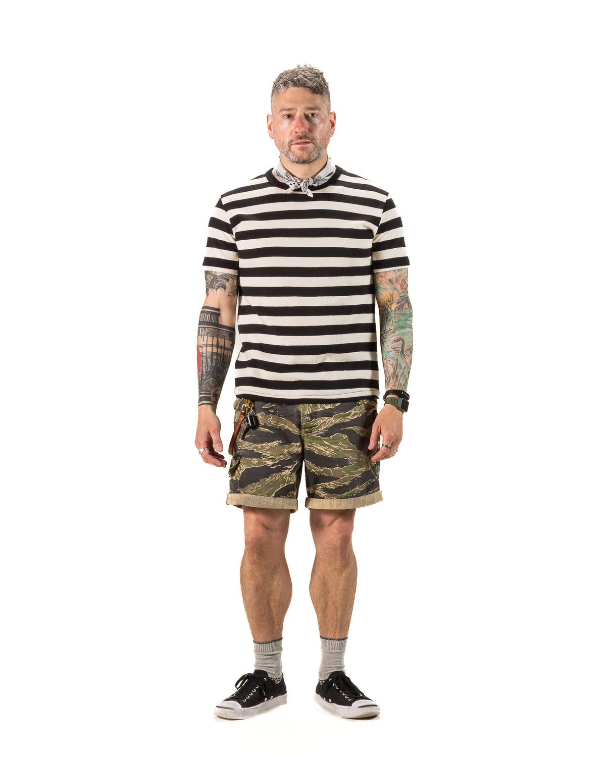 Freenote 13oz Shifter Tee - Natural/Black Stripe - Standard & Strange