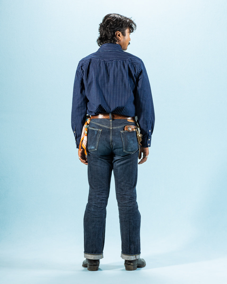 Freenote Bodie Shirt - Indigo Wabash Stripe - Standard & Strange