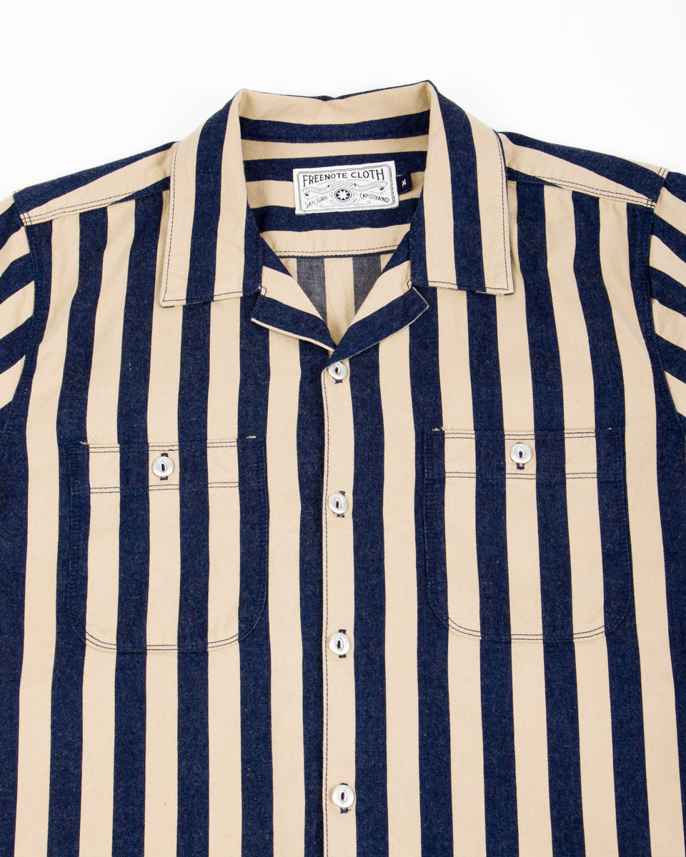 Freenote Dayton Shirt - Indigo Wide Stripe - Standard & Strange