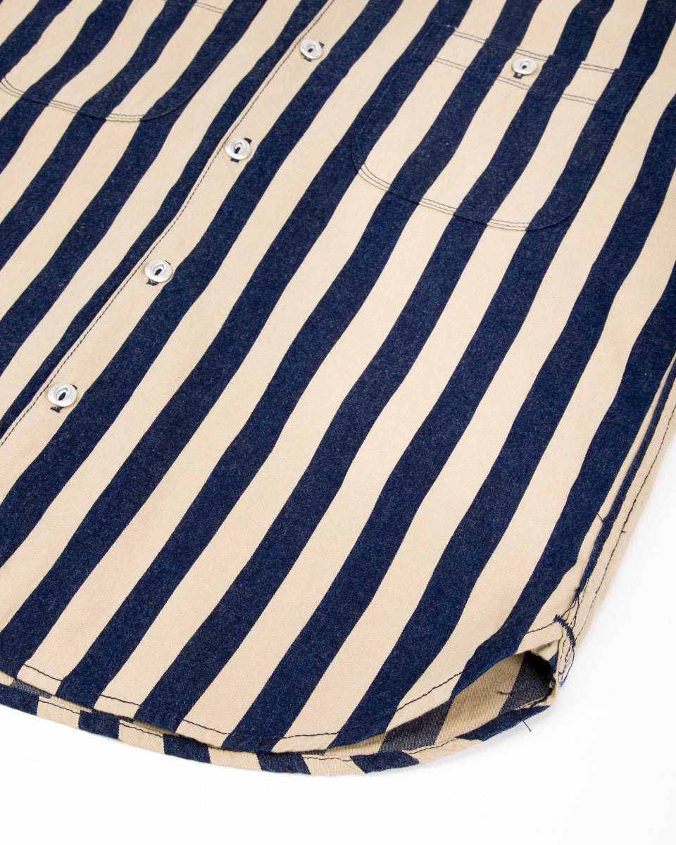 Freenote Dayton Shirt - Indigo Wide Stripe - Standard & Strange