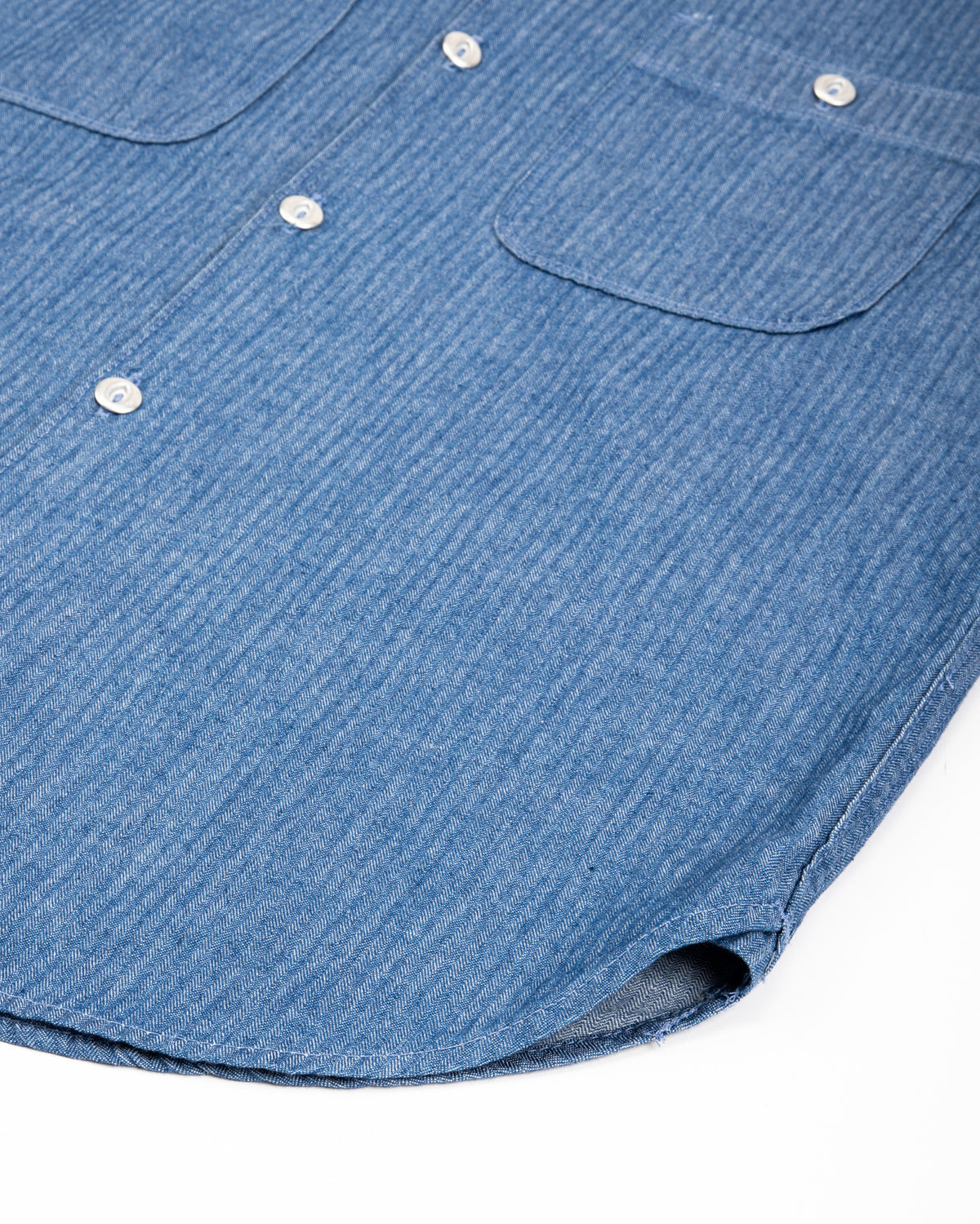 Freenote Dayton S/S Shirt - 5oz Blue Herringbone - Standard & Strange