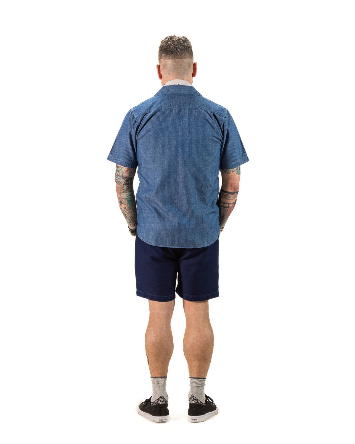 Freenote Dayton S/S Shirt - 5oz Blue Herringbone - Standard & Strange