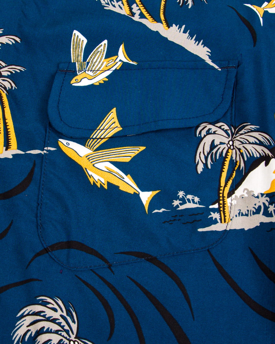 Freenote Dean Double Pocket - Navy Flying Fish - Standard & Strange