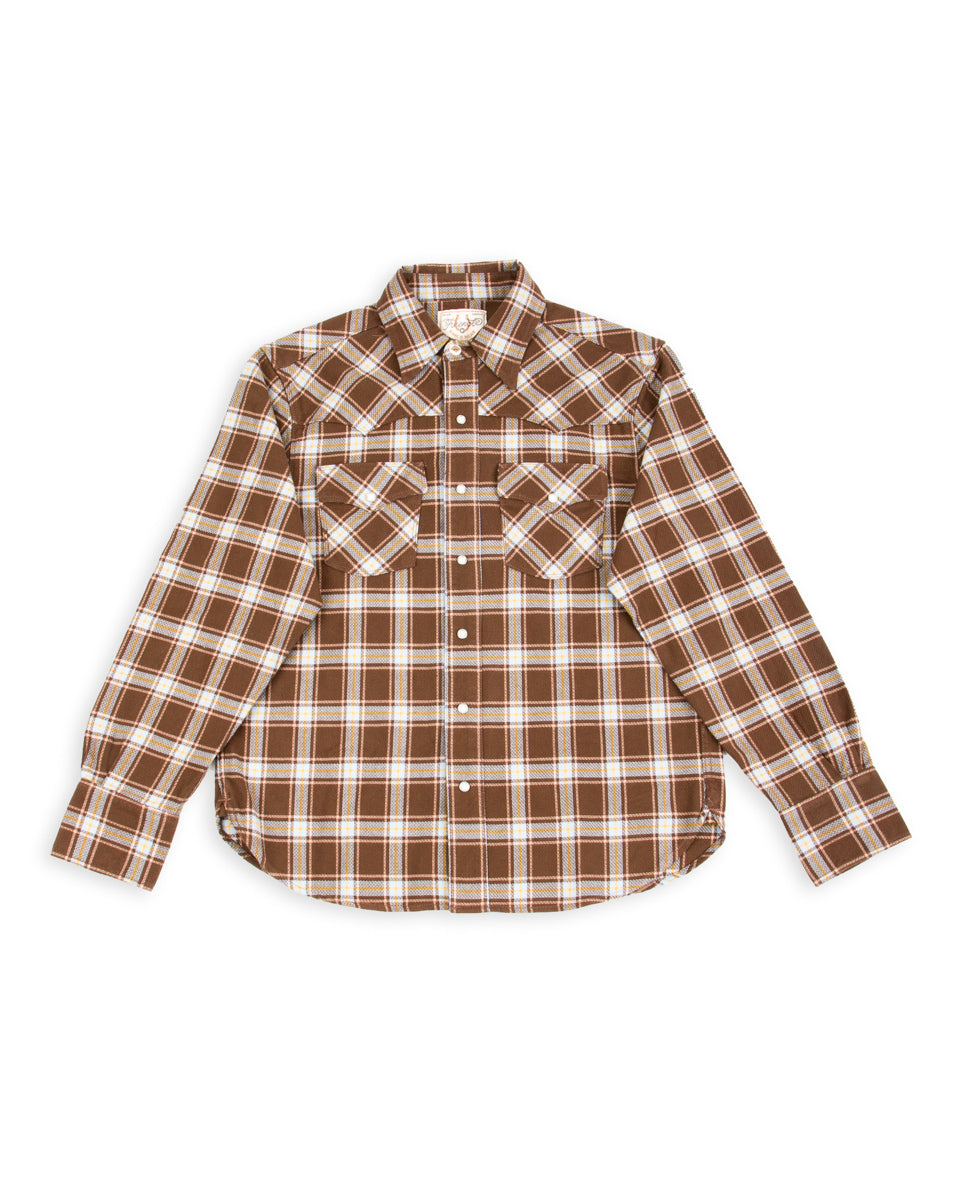 Freenote Western Scout Shirt - Brown Plaid - Standard & Strange