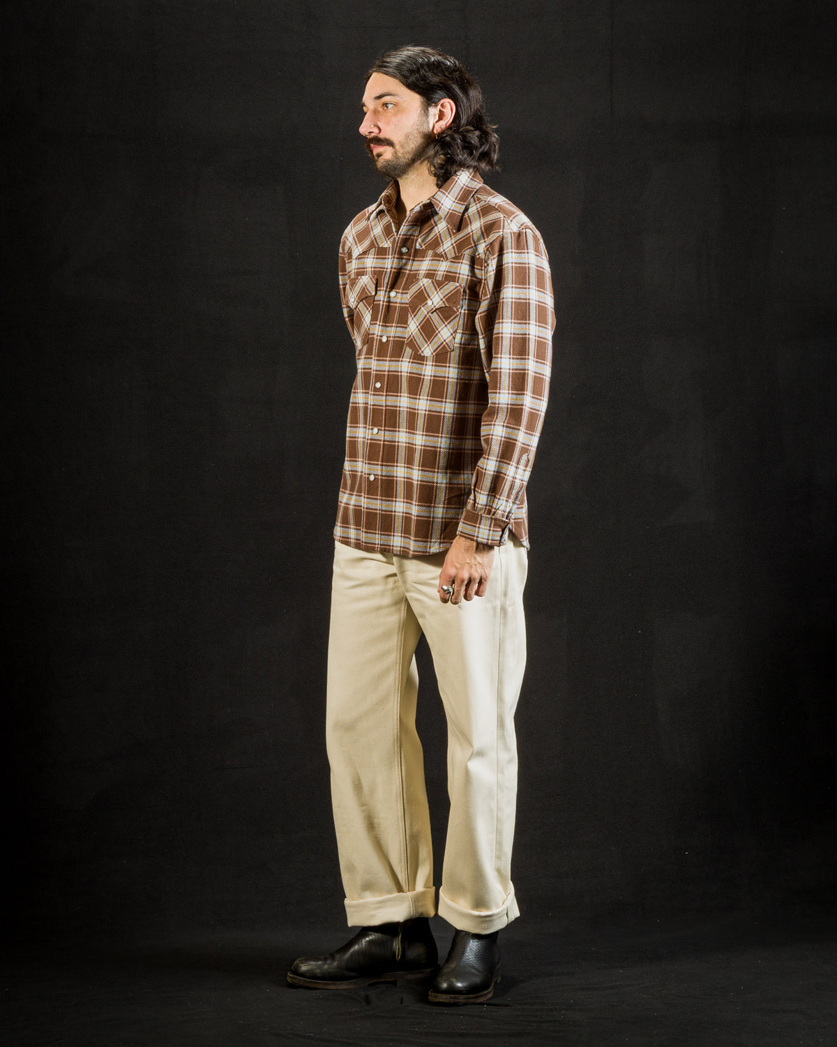 Freenote Western Scout Shirt - Brown Plaid - Standard & Strange