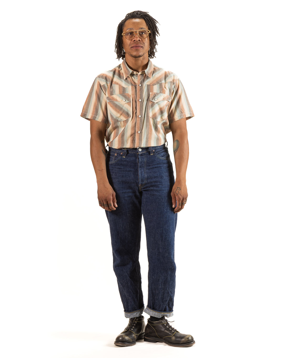 Freenote Calico Western Shirt S/S - Desert Stripe - Standard & Strange