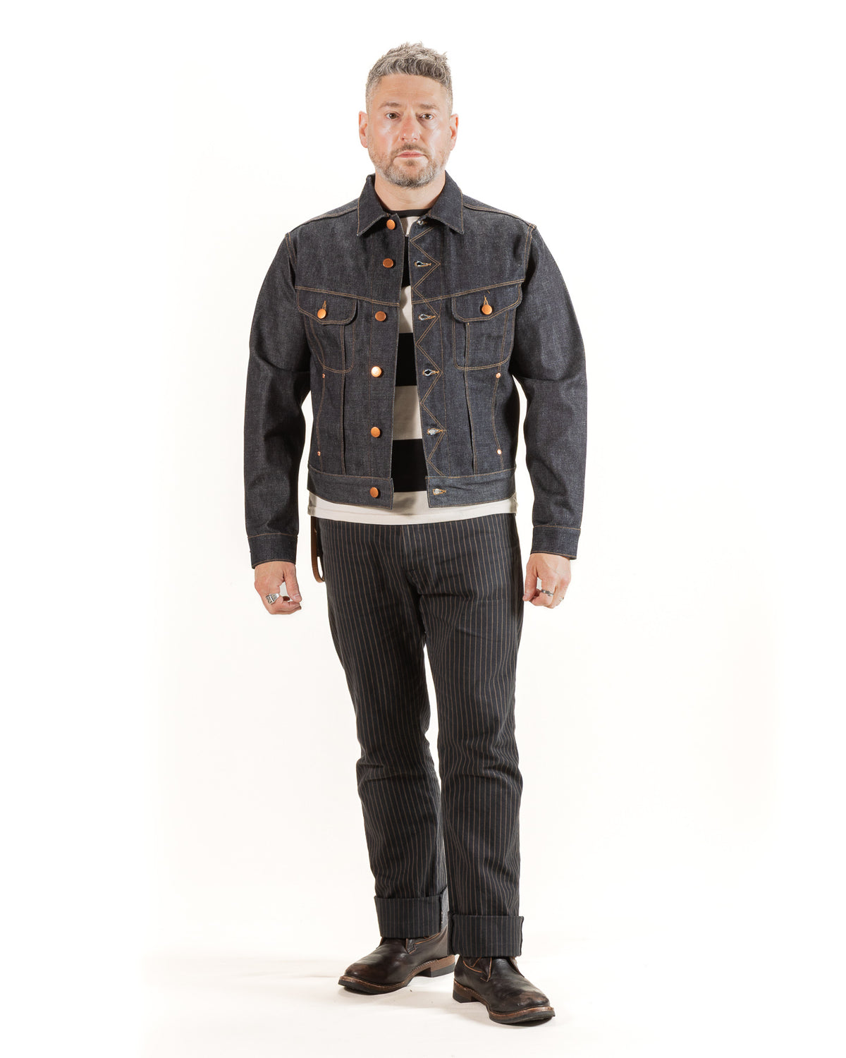 Freenote High Low Jacket - 14oz Broken Twill Denim - Standard & Strange