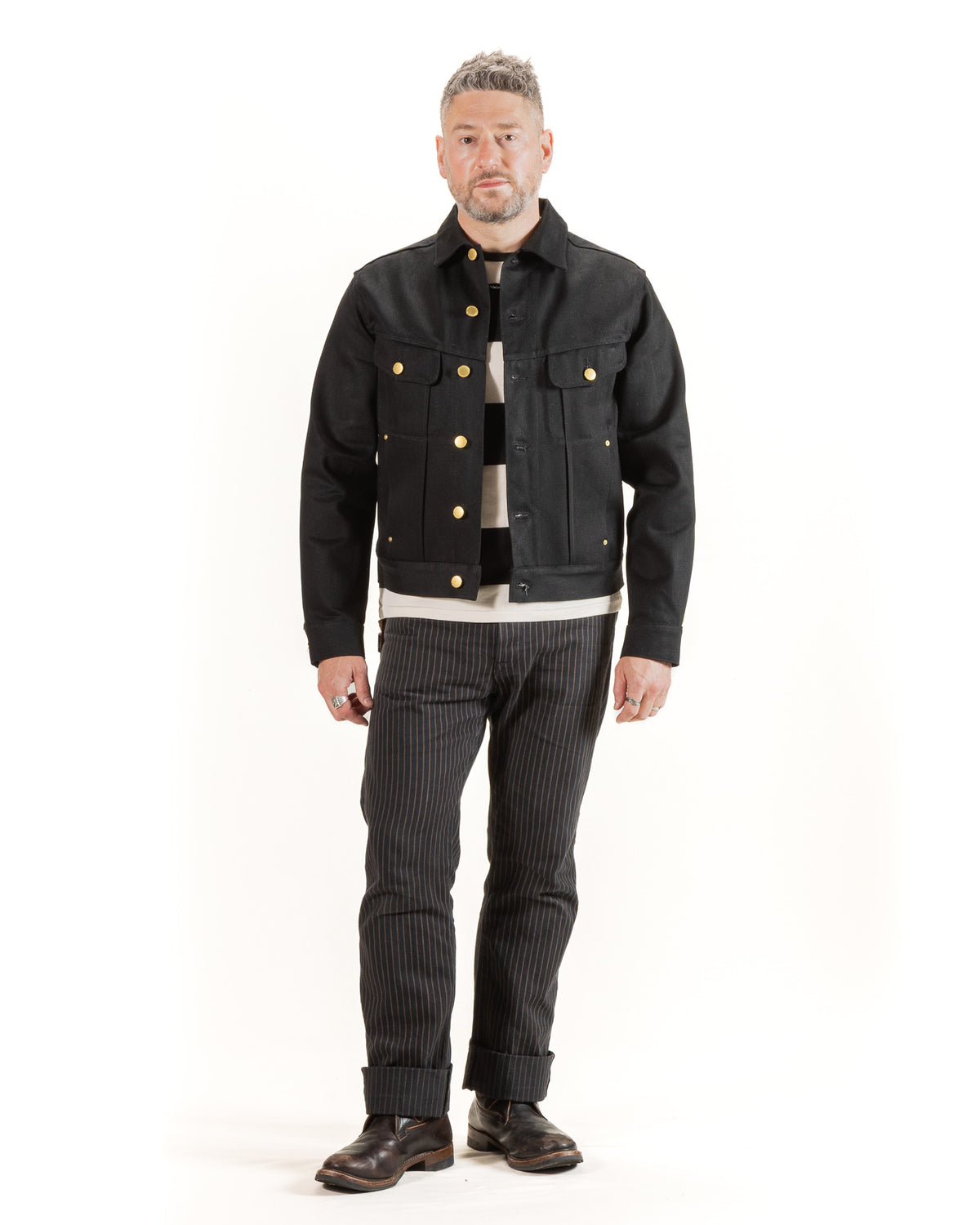 Freenote High Low Jacket - 15.75oz Black/Black - Standard & Strange