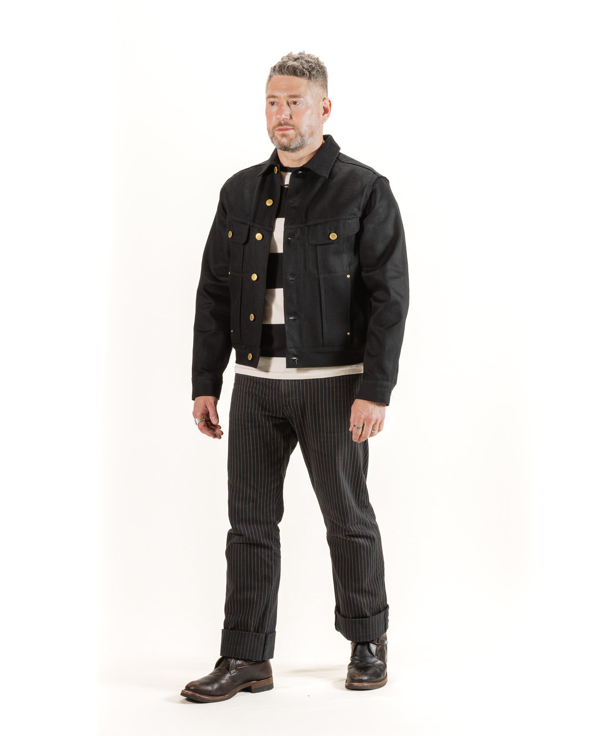 Freenote High Low Jacket - 15.75oz Black/Black - Standard & Strange