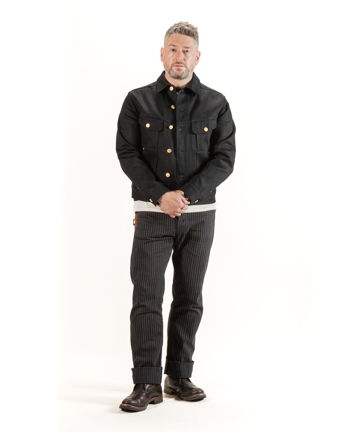 Freenote High Low Jacket - 15.75oz Black/Black - Standard & Strange