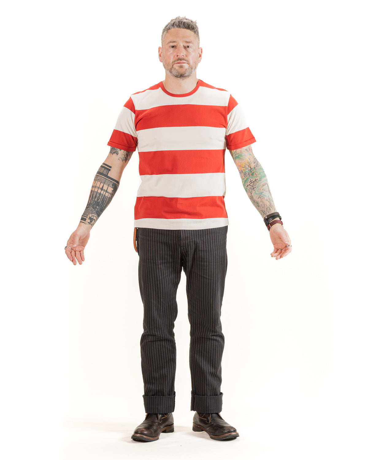 Freenote Mooch Tee S/S - Red Stripe - Standard & Strange