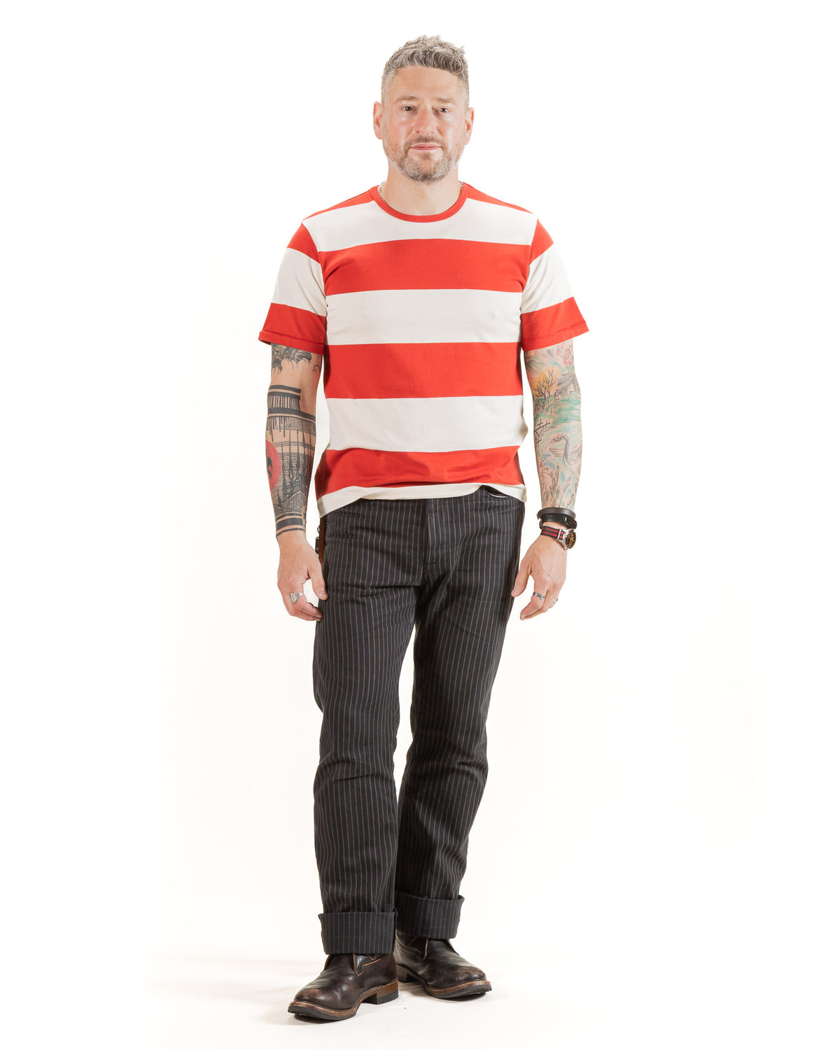 Freenote Mooch Tee S/S - Red Stripe - Standard & Strange