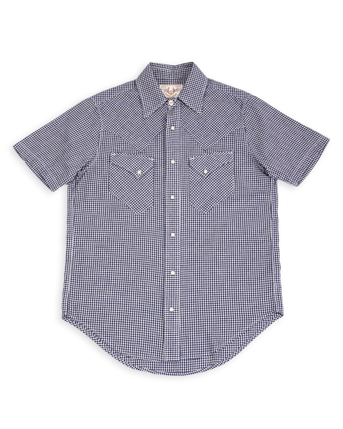 Freenote North Fork S/S Shirt - Blue Gingham - Standard & Strange