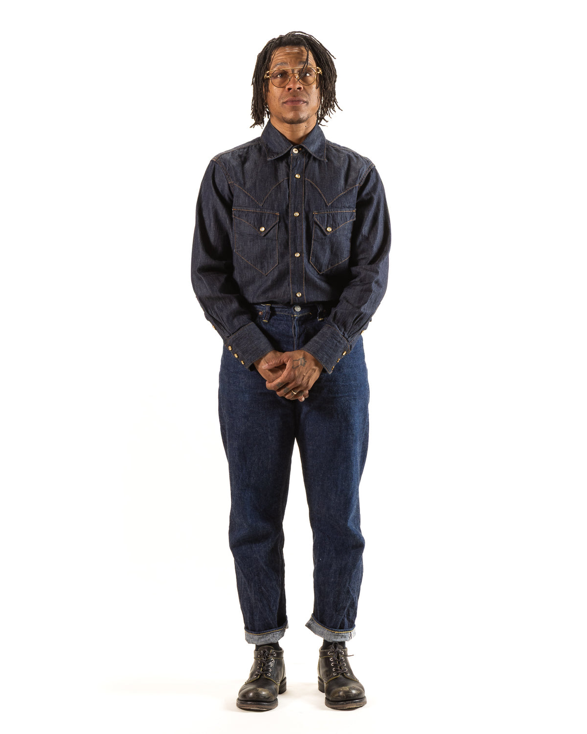 Freenote North Fork Shirt - 6oz Rinsed Denim - Standard & Strange