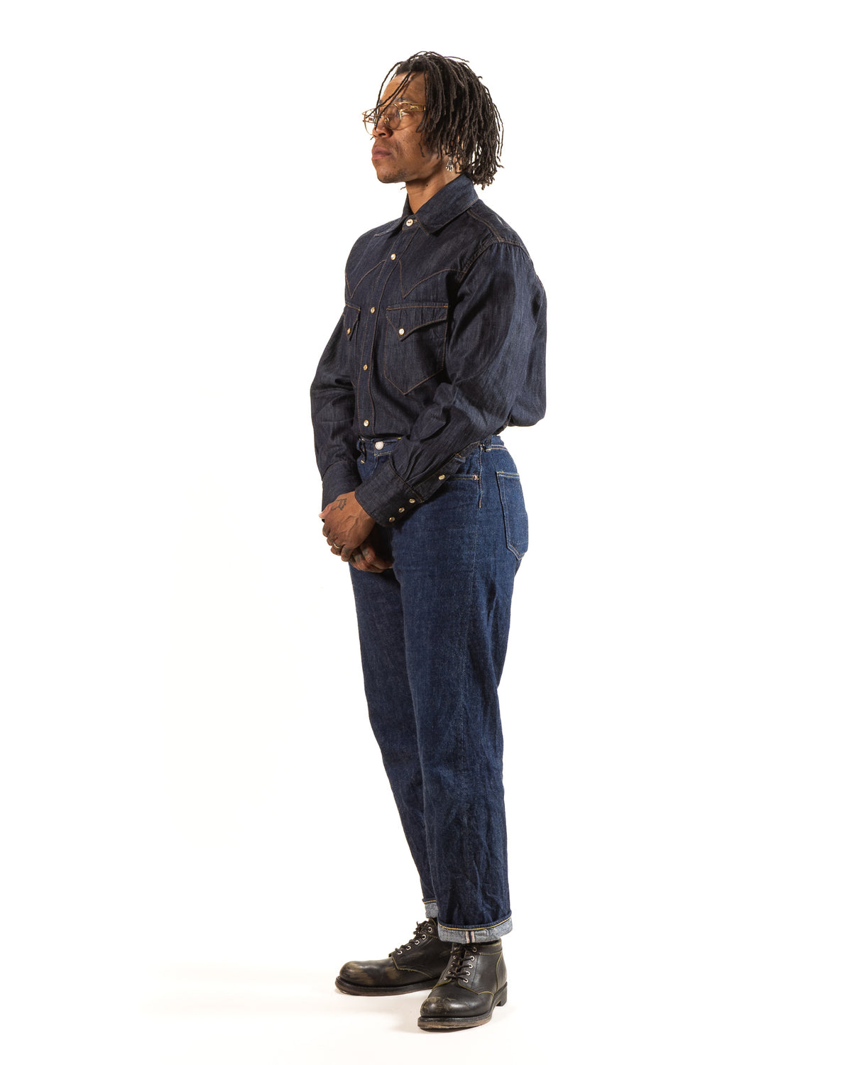 Freenote North Fork Shirt - 6oz Rinsed Denim - Standard & Strange